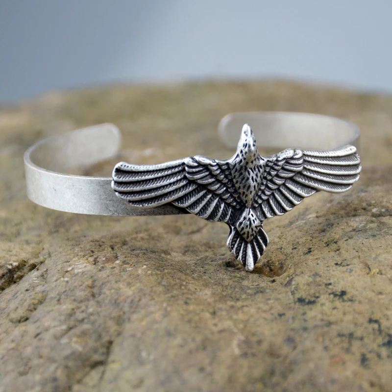 Орел манжета в виде птицы браслет для женщин мужчин викинговское с вороном