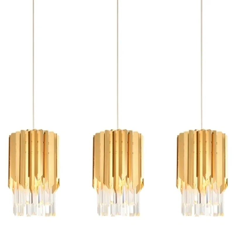 Современная хрустальная люстра для столовой одиночный светильник подвесной из