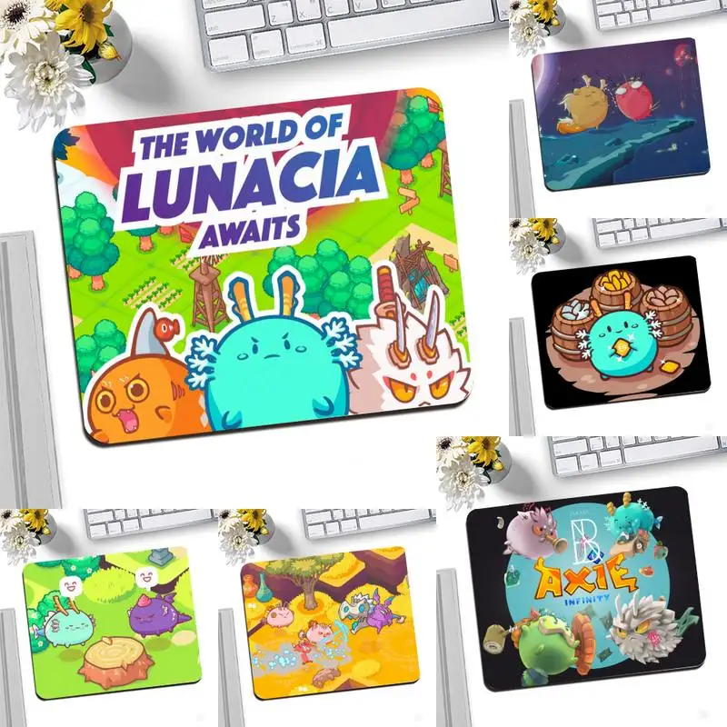Игровой коврик Axie Infinity для настольного ноутбука резиновый мыши маленький