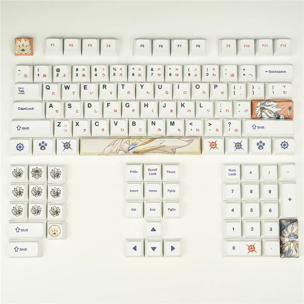 

1 set XDA profile PBT dye sublimation key caps for MX switch mechanical keyboard Japanese keycap for GK61/64/84/96/104