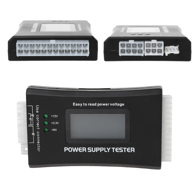 Новый ЖК-ПК компьютер 20/24 Pin 4 PSU BTX ITX SATA HDD тестер электропитания E56B | Электроника