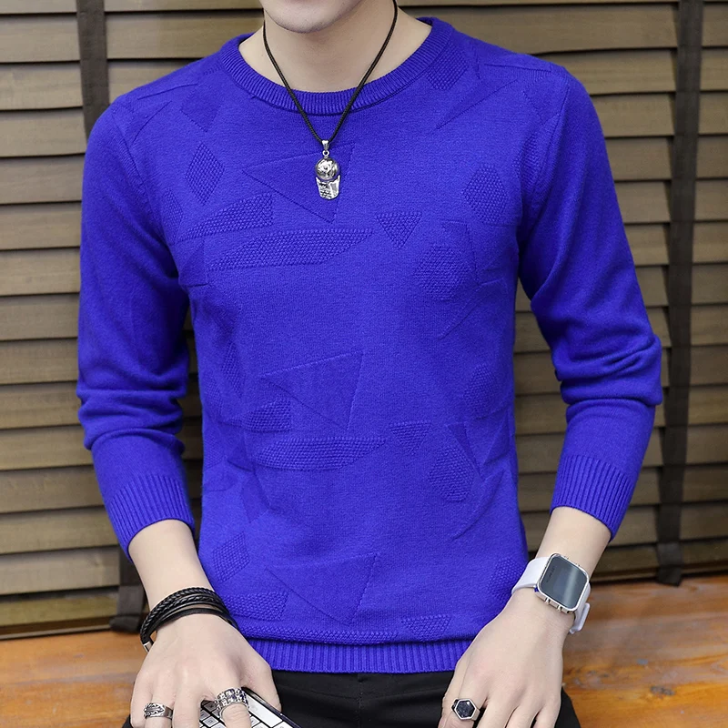 Новый Круглый мужской воротник свитер Одежда для 2019 осень зима свитера цвета