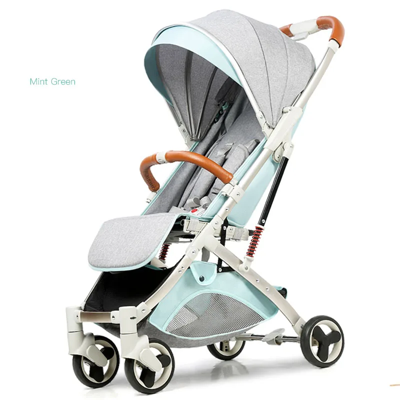 Silver blue grey Быстрая! 5,8 Кг ультра-светильник, детская коляска, переносная, складная, ударопрочная, детская коляска с зонтиком, 170 градусов, переносится на самолет - Цвет: Silver blue grey