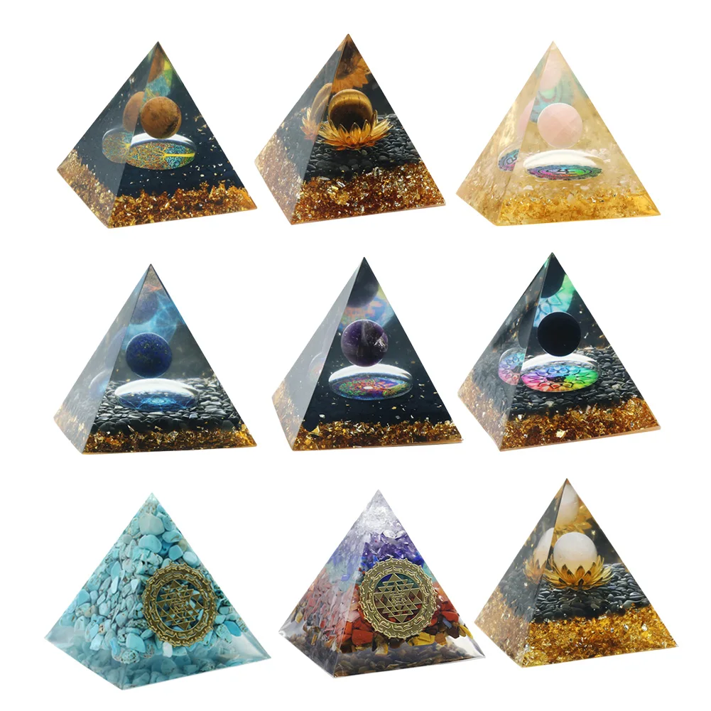 

Orgone Pyramid Amethyst Peridot Healing Crystal Energy Orgone Pyramid Peridot Healing Energy Reiki Meditation