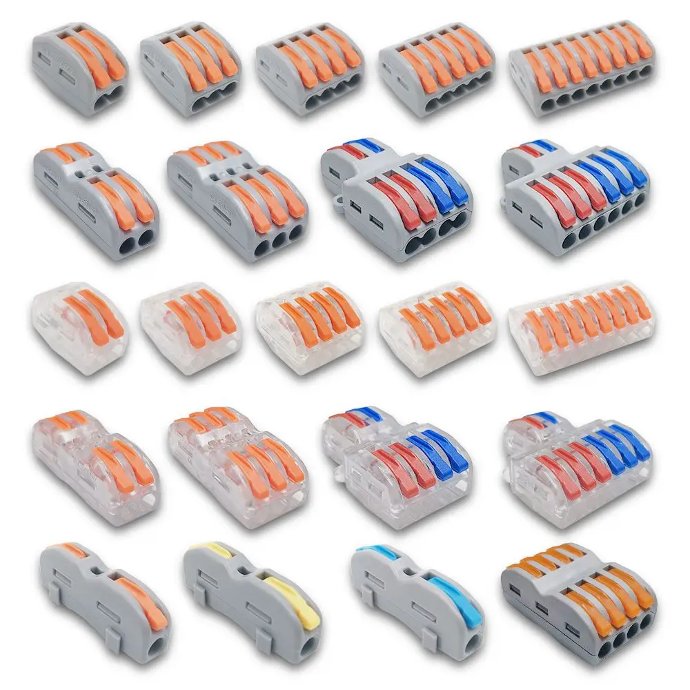 

Mini Fast Wire Cable Connectors Universal Compact Conductor Spring Splicing Wiring Connector Push-in Terminal Block SPL-2/3 212