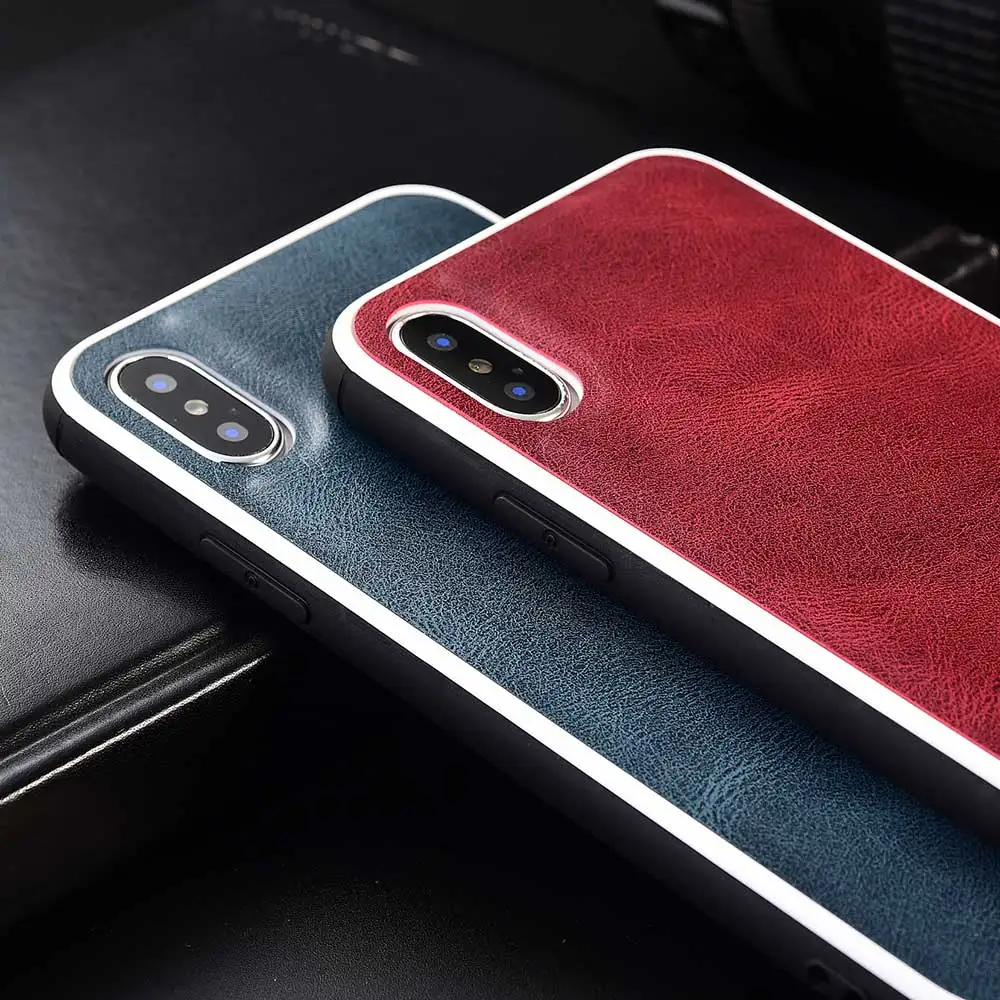 New luxury PU Leather Phone Case for iPhone 11 Pro Max 6 6s 7 8 Plus White Lines Soft Cover iphone XS X XR Coque Fundas | Мобильные