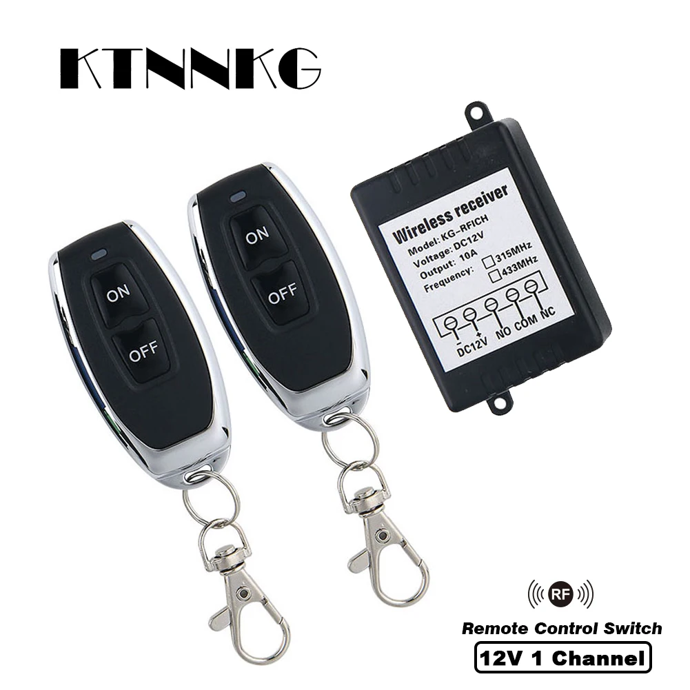 KTNNKG 433Mhz DC 12V 1CH RF + переключатель контроля доступа беспроводной универсальный