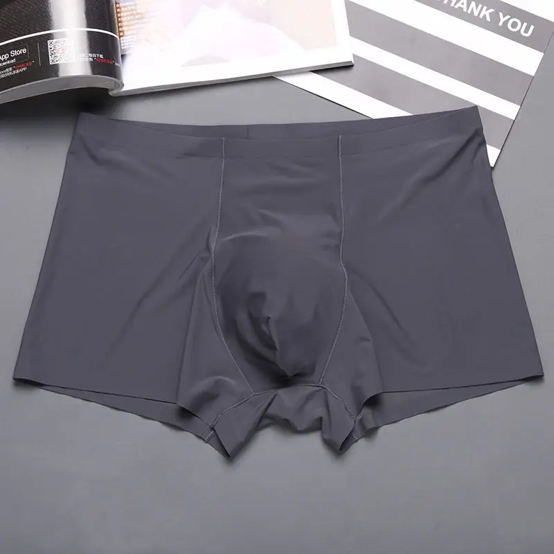 

4pcs Seamless Men Boxers Luxury Antibacterial Underwear Men Sexy Men Underpant Boxer Mens Underwar Spandex 3D Crotch Nylon sh