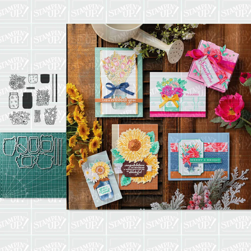 

Flower Bundle Metal Cutting Dies and Stamps for Scrapbooking 2021 Paper Craft Embossing Die Card Making Stencils