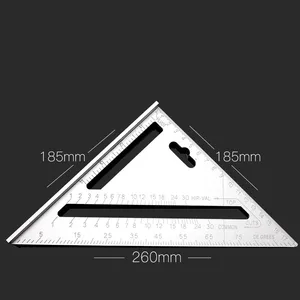 1Pcs Metric Aluminum Alloy Speed Woodworking Ruler Square Layout Miter Triangle Rafter Ruler Measuring Carpenters Marking Tools