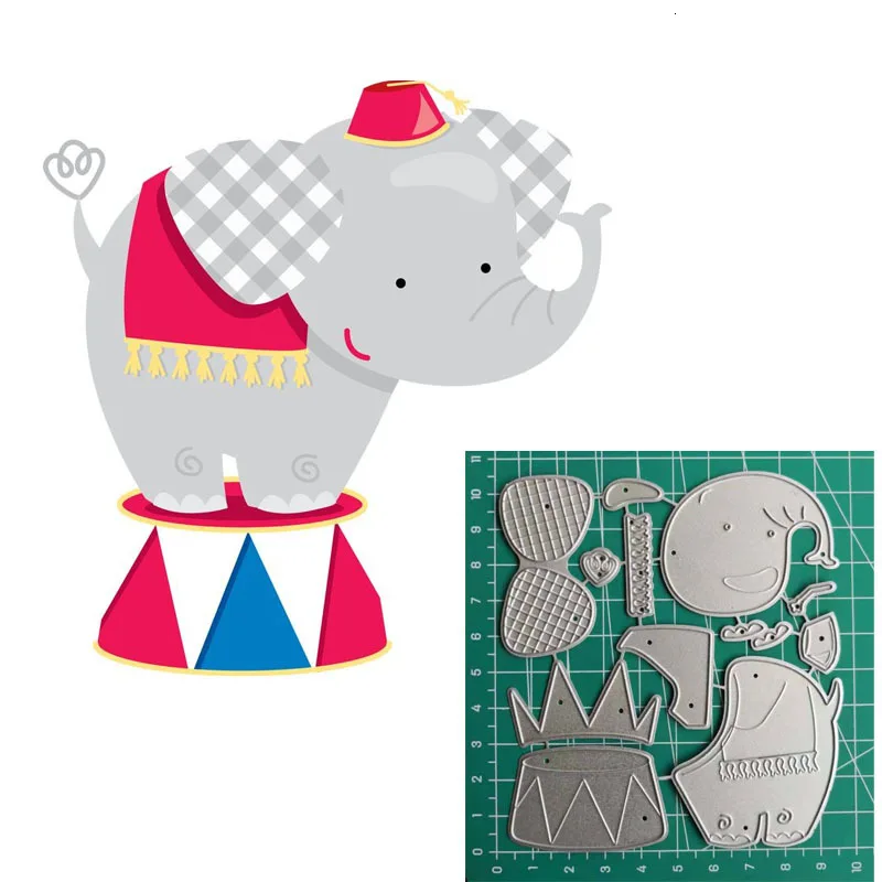 Животные слон игровые рамки металлические штампы для тиснения и резки