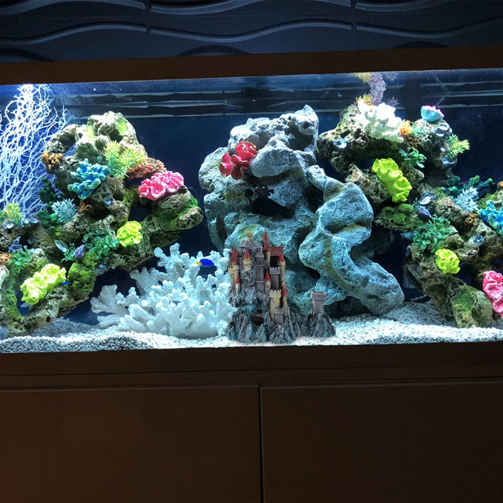 

1pc Underwater Landscape Castle Decor Fish Tank Underwater Resin Craft Decor
