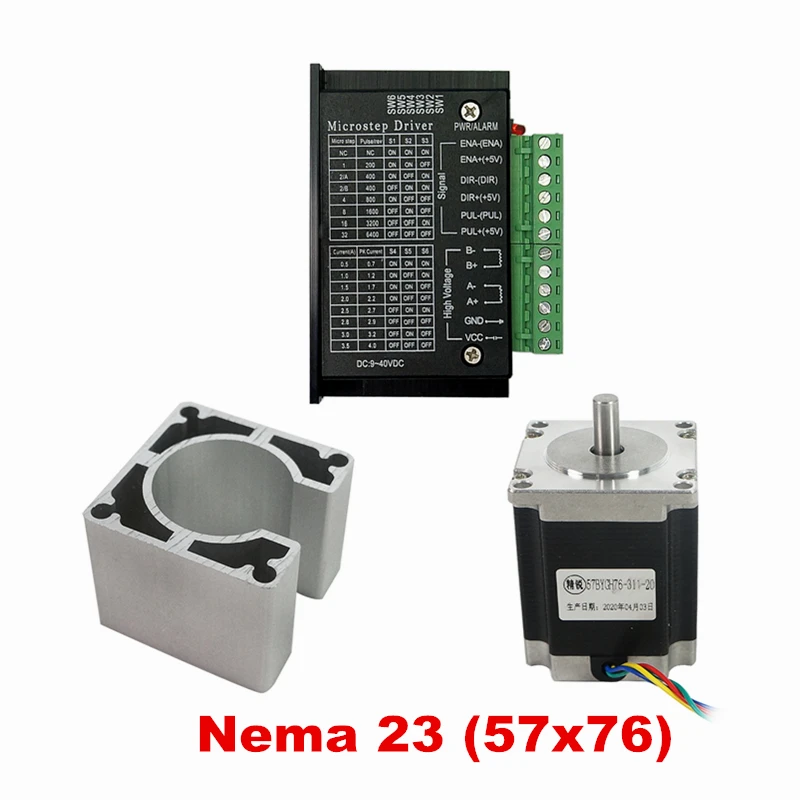 TB6600 driver nema 17 23 stepper motor 42mm 57mm motor base for diy cnc frame machine