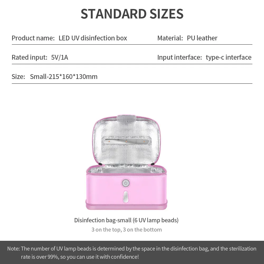 

Portable Mobile Phone Sterilizer Box UV Sterilization Box Jewelry Baby Milk Bottle Underwear Beauty Tools Disinfection Bag