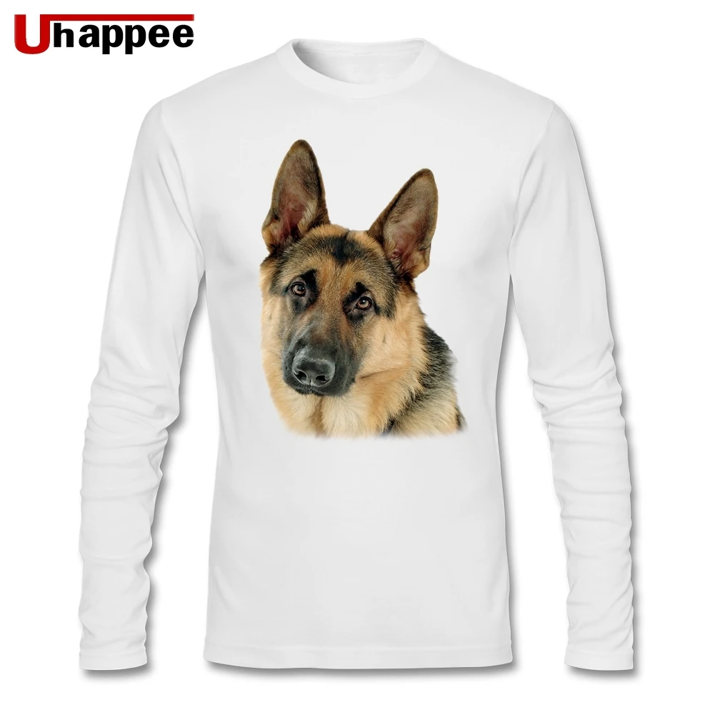 Мужская 3D я люблю немецкую овчарку собака лицо Crewneck пользовательский принт