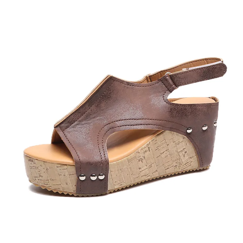 Босоножки женские на платформе и высокой танкетке Размеры 35-43 | Обувь