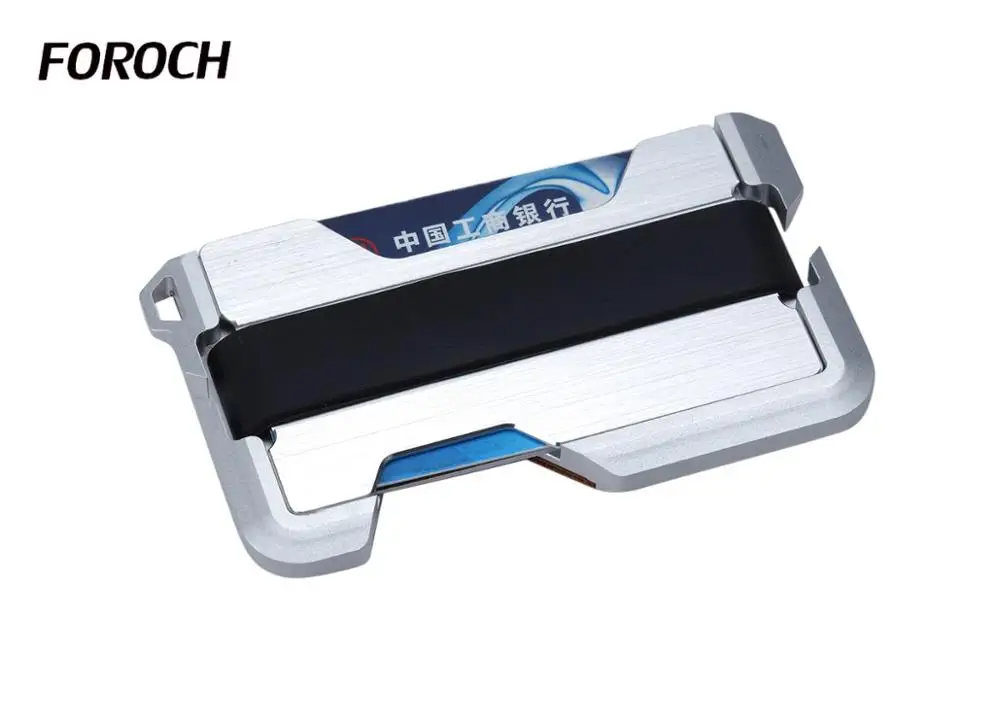 Кожаный бумажник RFID из алюминиевого сплава, держатель для карт 658, открытый металлический резак, бумажник для карт, мужской и женский металлический винтажный алюминиевый ящик для карт