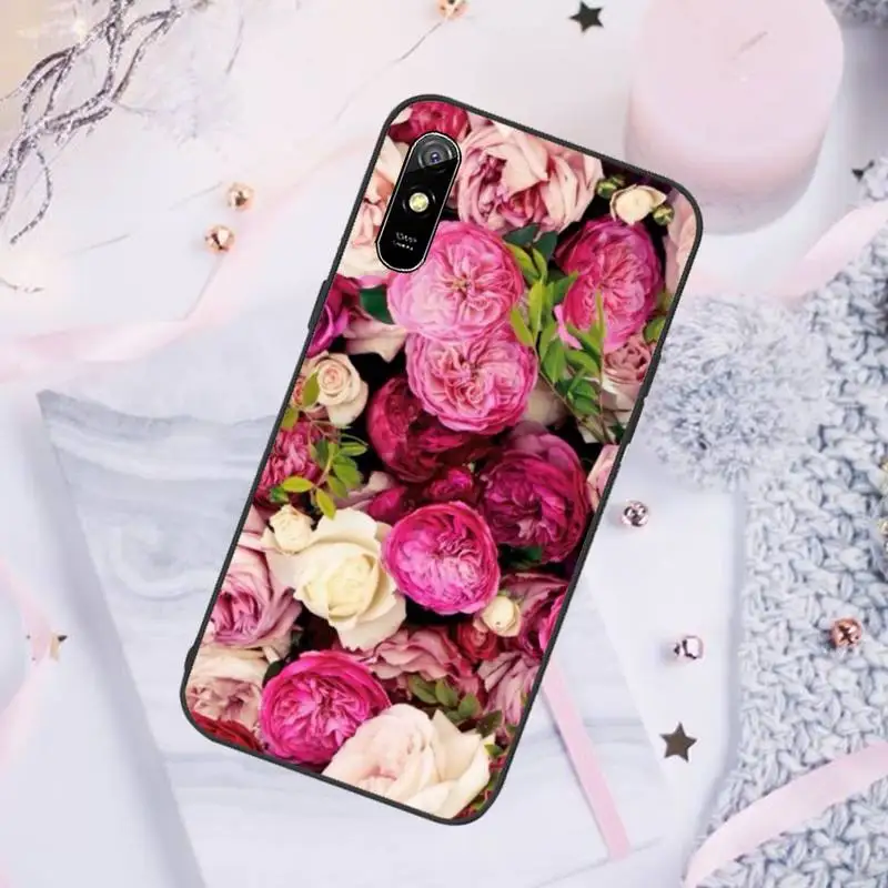 

beautiful peony flower Phone Cases For Xiaomi Mi Redmi Note 7 8 9 pro 8T 9T 9S 9A 10 Lite pro