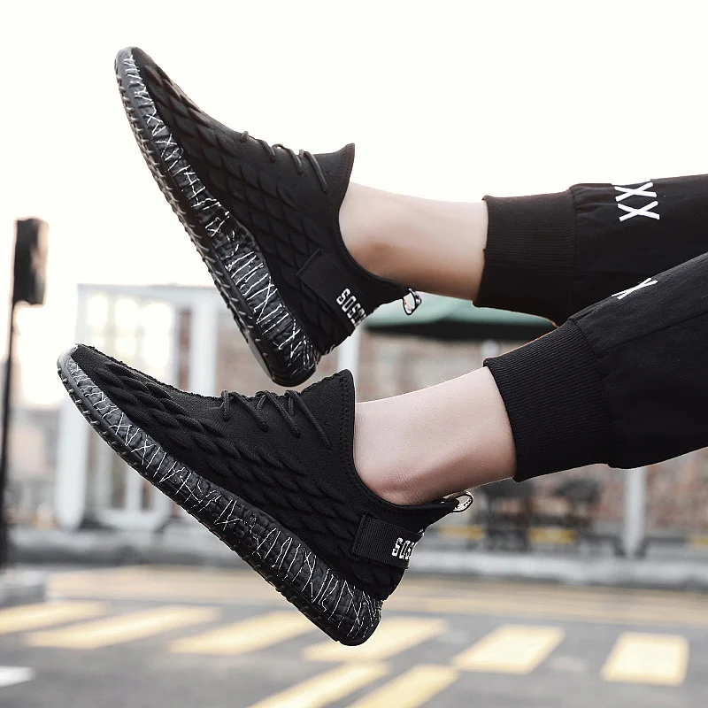 Мужские туфли кроссовки из сетчатого дышащего материала повседневная обувь для