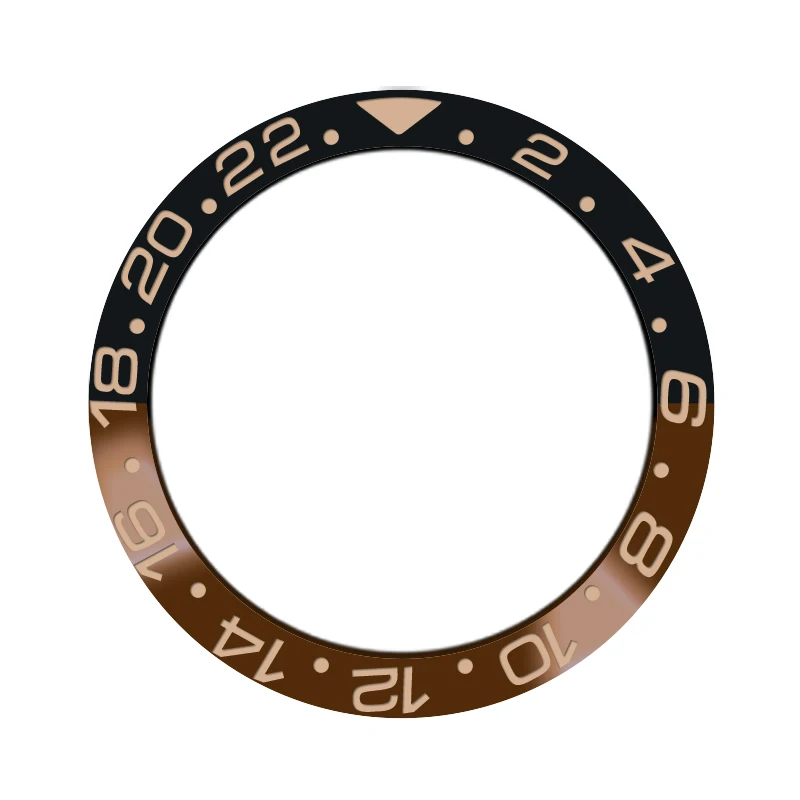 

Watch repair tool parts 38mm high quality brown ceramic bezel rotation for 40mm spare parts automatic watch