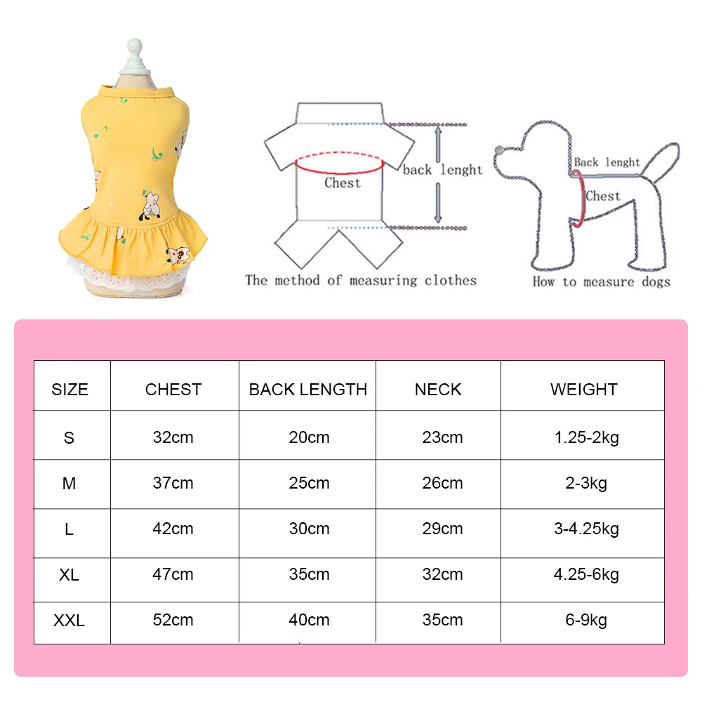 Одежда для собак юбка с кошкой милая летняя хлопковая охлаждающая маленький