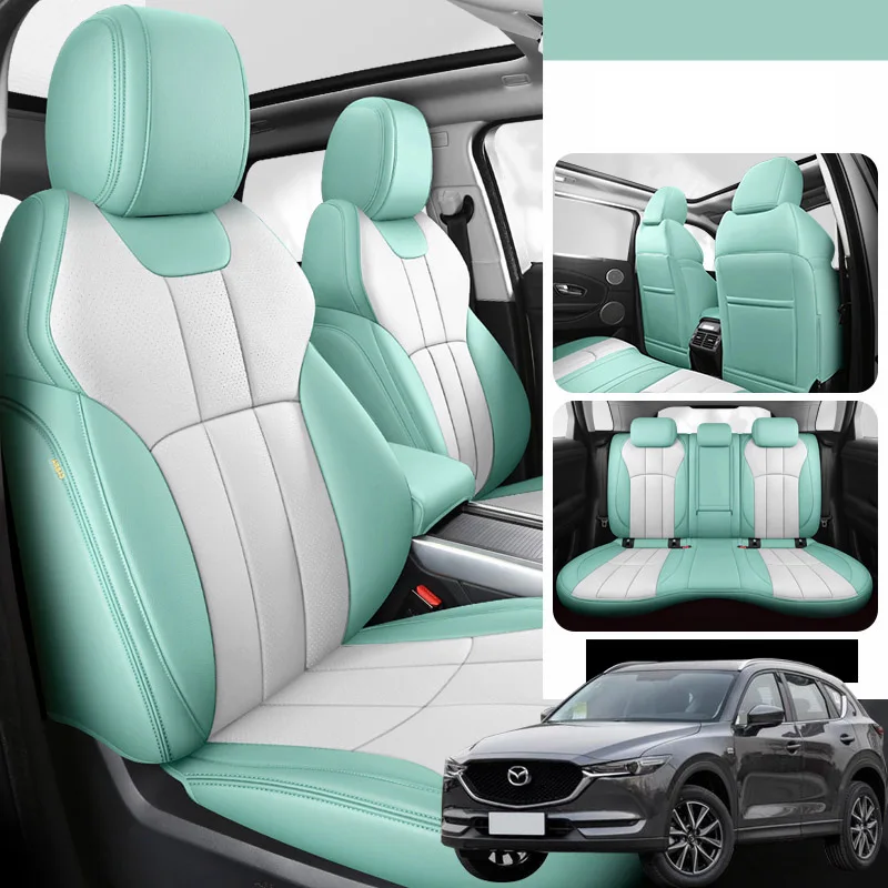 

Genuine Leather Car seat cover set For mazda cx5 2015 2016 2017 Interior details automotive goods auto accessories in the salon