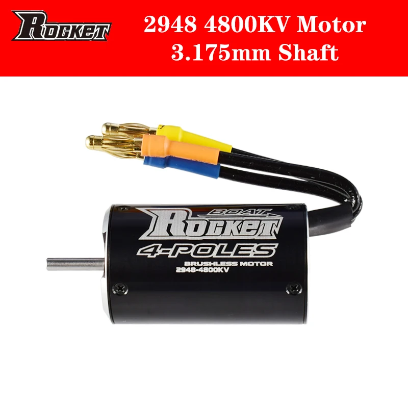 

High Quality Rocket 2948 Brushless RC Boat Motor 4 Poles 4800KV for Traxxas Blast Feilun FT011 600-800mm RC Boat Car
