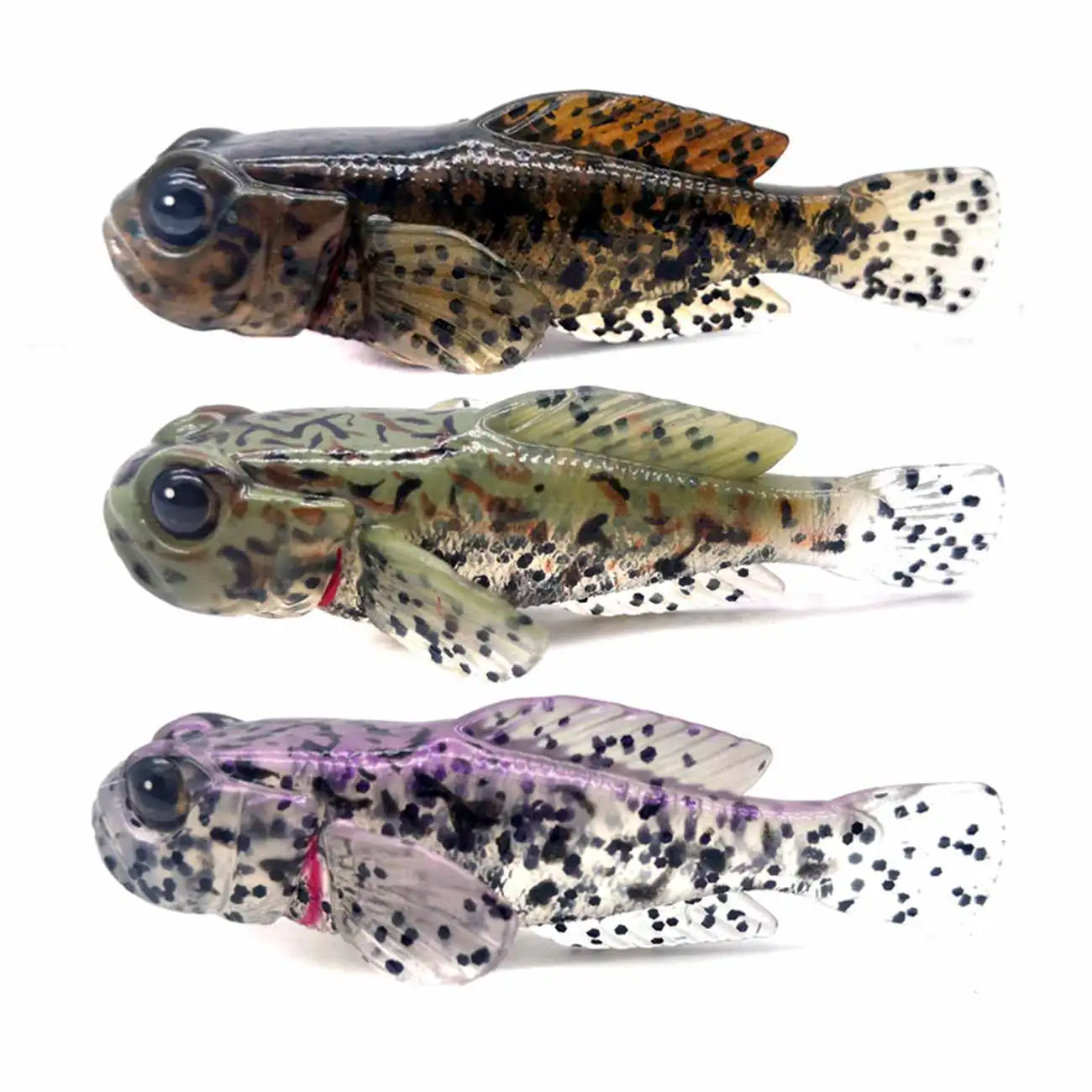 

5pcs/Pack 75mm 9.3g Goby Soft Swimbait 0.33oz 3inch Fish Baits Finest Detailed Softbait Paddle Outdoor Fishing Lure
