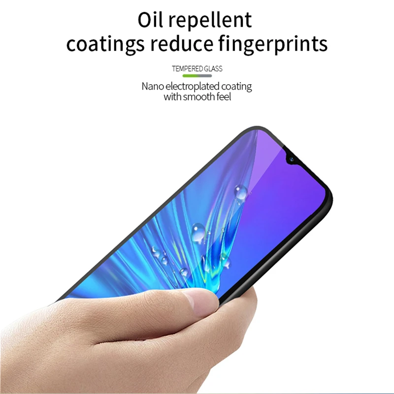 tempered glass for oppo realme 5 screen protector full cover whole glue safety glass for oppo realme 5 phone glass oppo realme 5 free global shipping