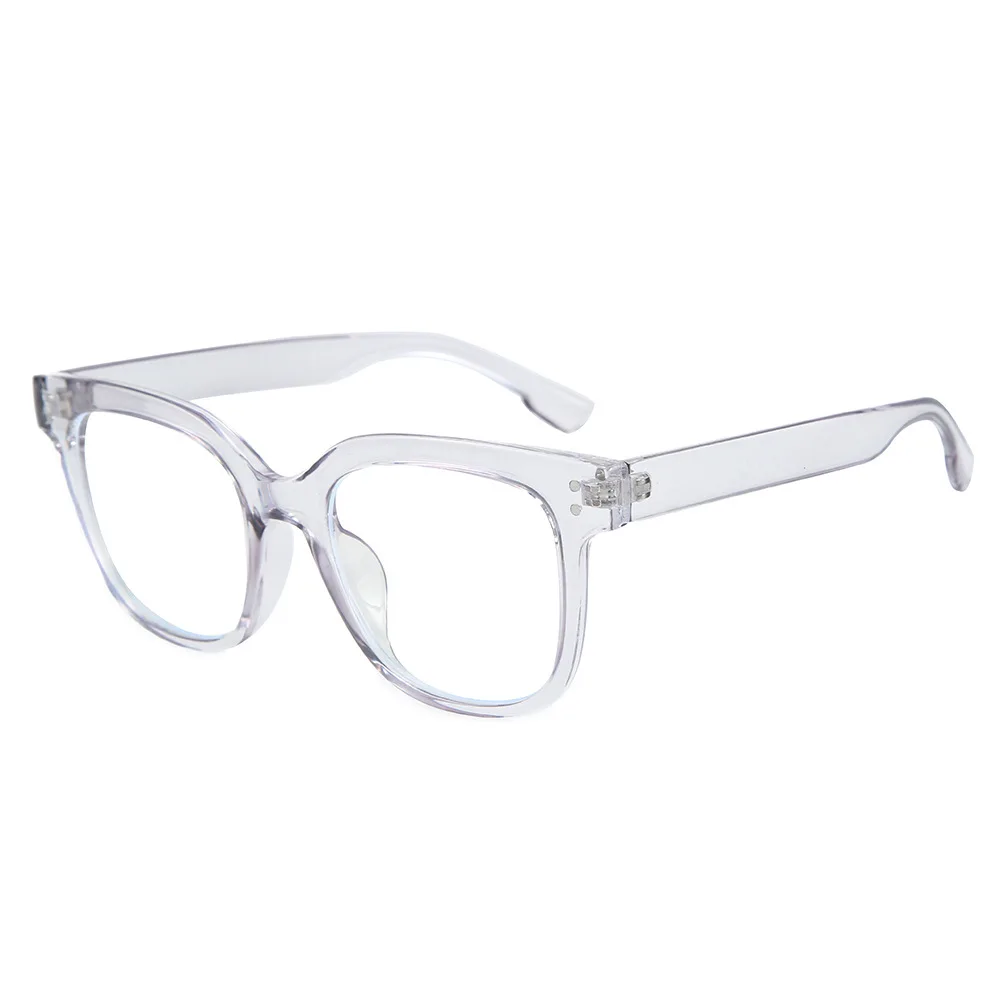 WHO CUTIE Anti Blue Light Blocking Computer Glasses Women Men Brand Design Rivet Square Frame Optical Lens Eyeglasses S131 - Цвет оправы: C6 clear gray