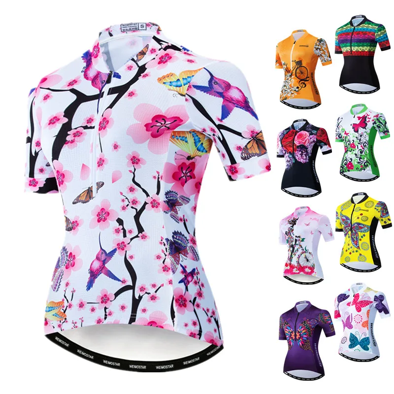 Weimostar 2021 Велоспорт Джерси для женщин с коротким рукавом горный велосипед