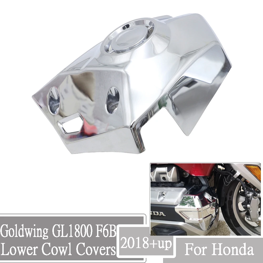 

Motorcycle Chrome Pair Lower Cowl Covers For Honda Goldwing Tour DCT Airbag 1800 F6B GL1800 2018 2019 2020 2021