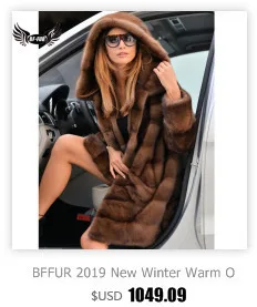 BFFUR Новое поступление Женская куртка зимнее кожаное пальто верхняя одежда из натурального меха норки женская уличная однотонная Готическая шуба из натурального меха