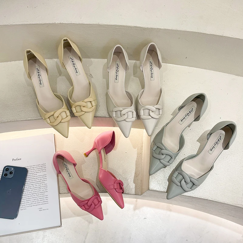 Женские туфли-лодочки с острым носком вечерние на высоком каблуке 6 см размеры 34 |