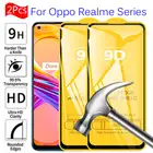 Защитное стекло 9D для Oppo Realme 8 Pro, C21, C15, 6, 7 Pro, C3, 2 шт.