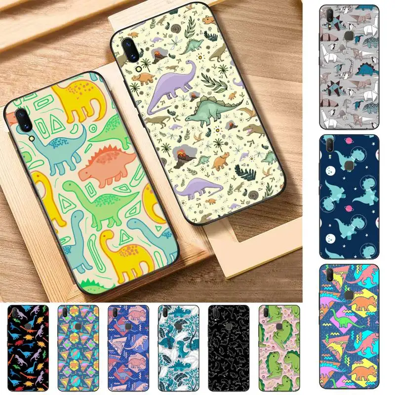 

FHNBLJ Cute Dinosaur Baby Fashion Phone Case for Vivo Y91C Y11 17 19 53 81 31 91 55 V17 11i 9 fot oppo