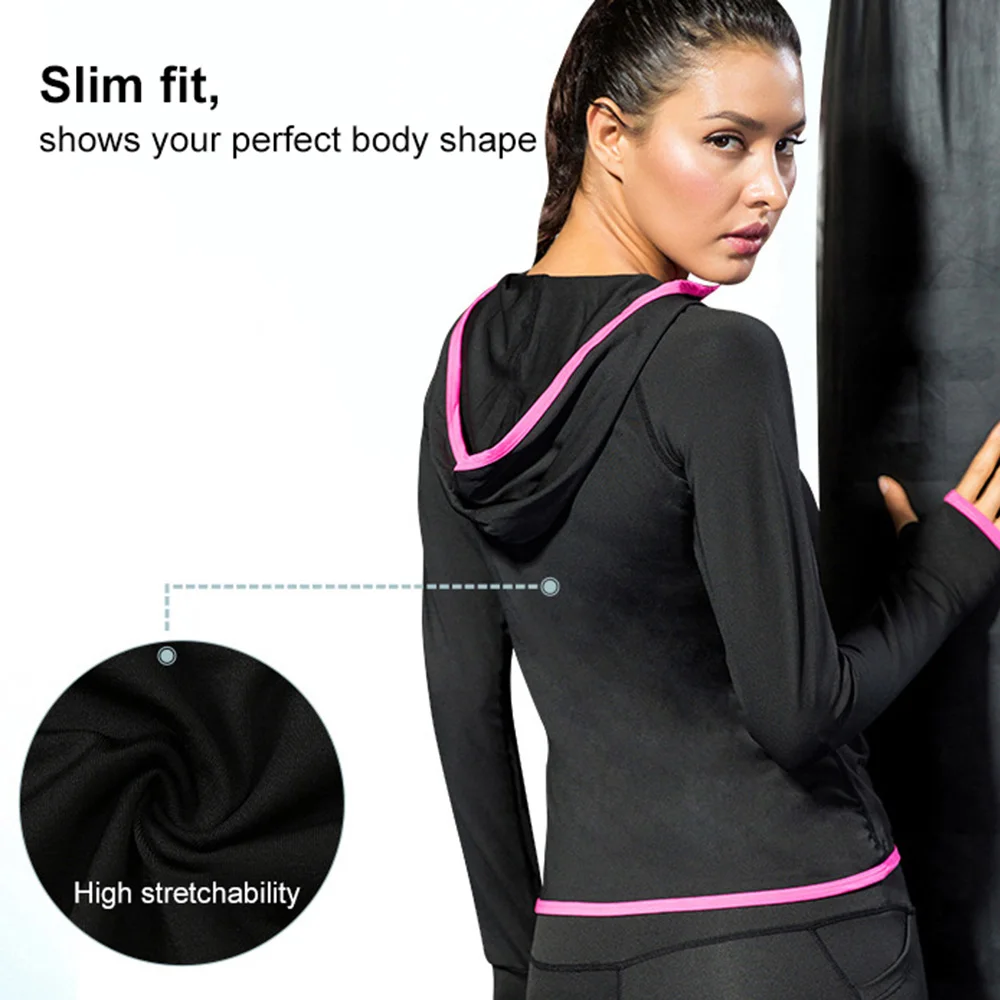 Куртка женская спортивная с длинным рукавом на молнии для занятий йогой | Спорт и