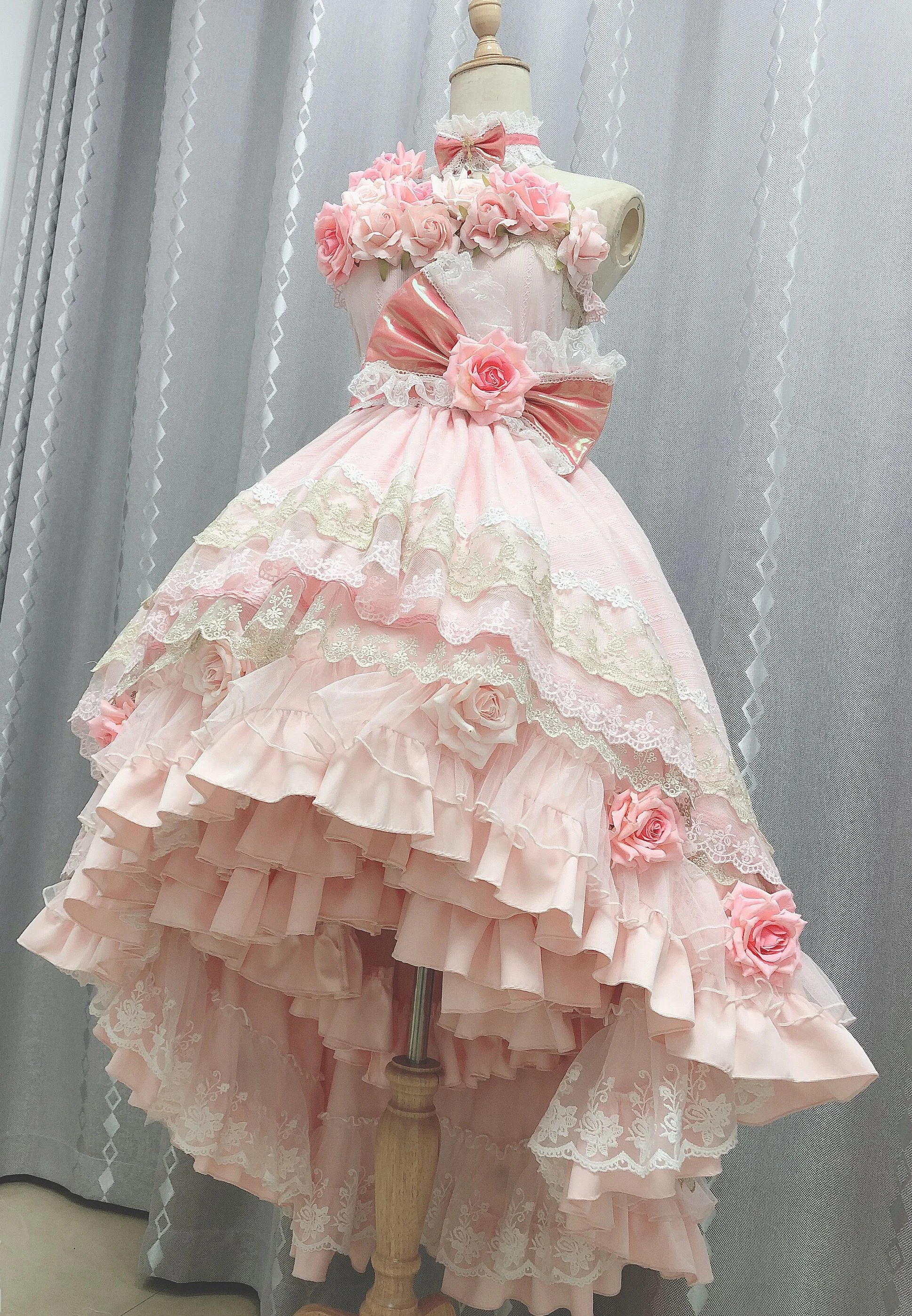 [Customized] Anime Be A Princess Someday Siya Pink Lolita Dress Party Uniform Cosplay Costume Halloween Women Free Shipping 2020