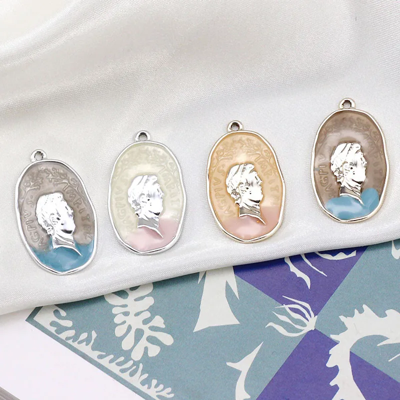 6 шт. новый дизайн Висячие Серьги Ретро мода дикая личность Человек голова для