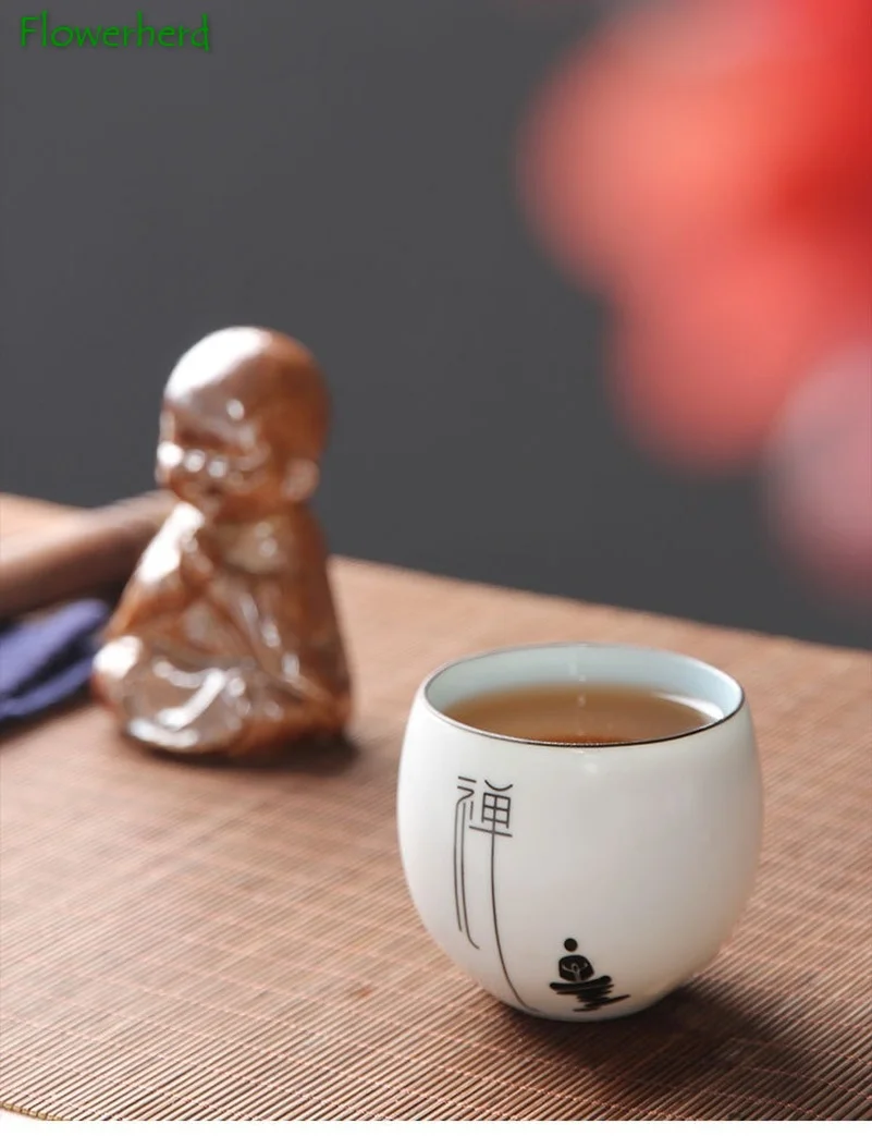 Чайный набор кунг-фу чайная чашка керамическая Современная Белая Фарфоровая