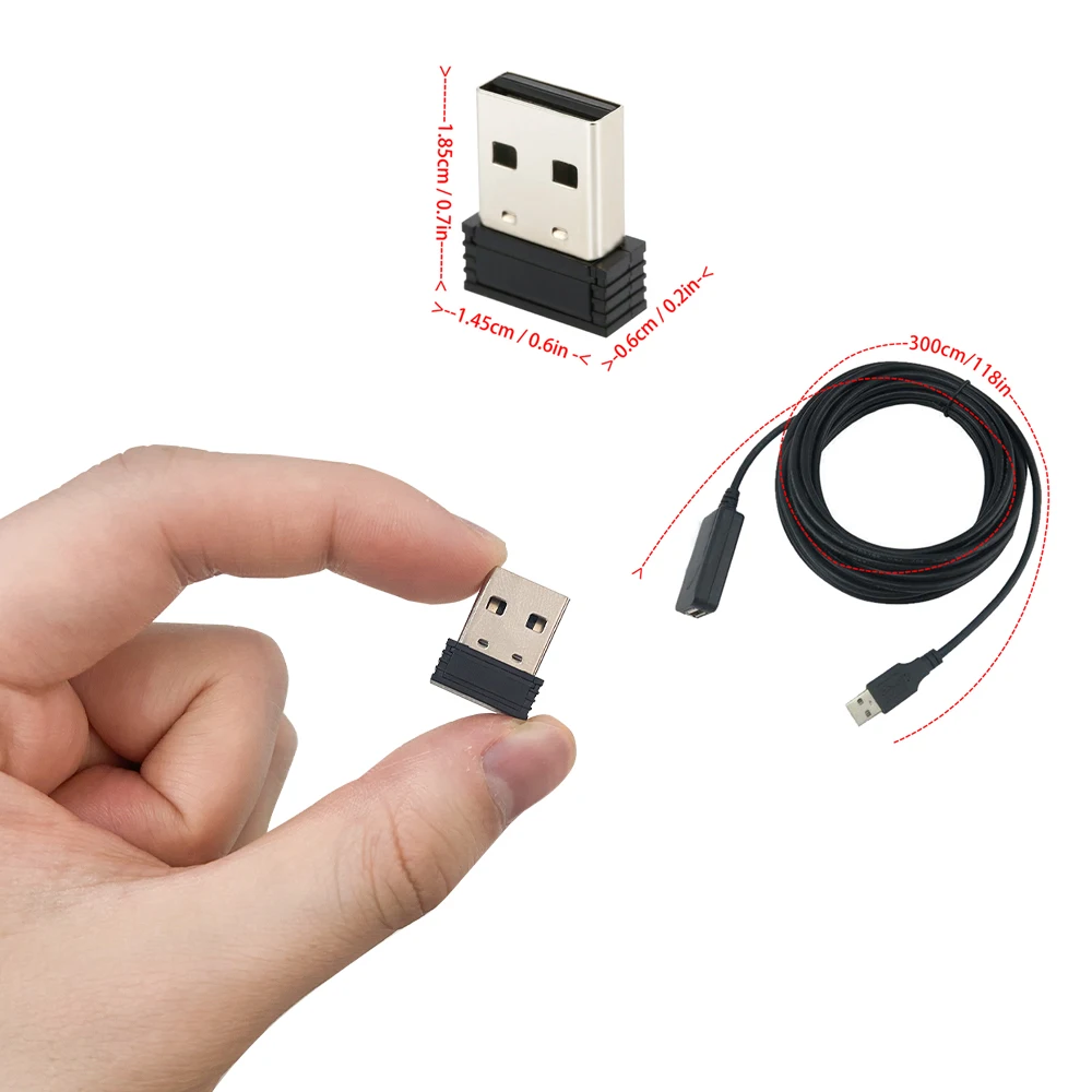 Cycplus ANT+ USB Stick Wireless Transmitter Receiver Dongle Extension Cable Cycling Bicycle Accessories for Garmin Zwift Adapter