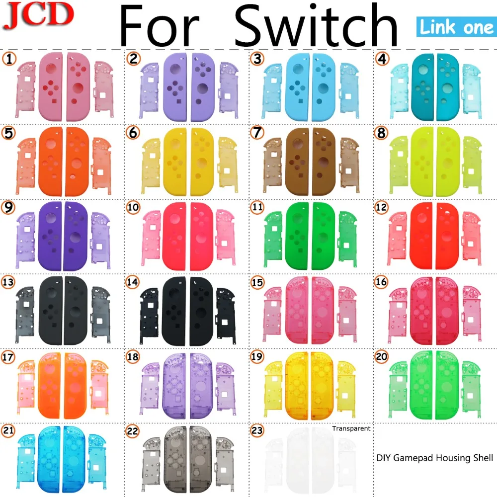 JCD прозрачный цвет DIY для Joy-Con корпус чехол для kingd контроллер NS оболочка игровая консоль для переключателя влево или вправо