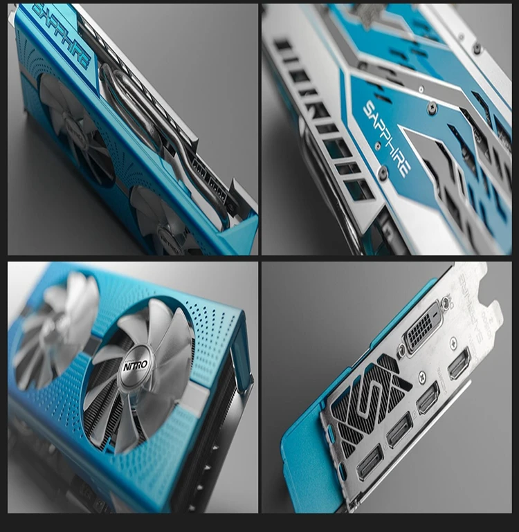 Видеокарта Sapphire Radeon NITRO+ RX580 8 ГБ DDR5 RX580 8 ГБ DDR5 256bit видеокарты для настольного игрового компьютера