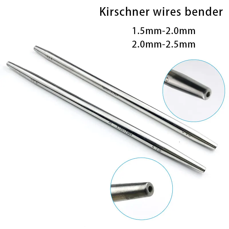 

1pcs Stainless Steel Bone Kirschner Wires Bender 1.5-2.0mm/2.0-2.5mm Veterinary Orthopedics Instruments 200mm Long
