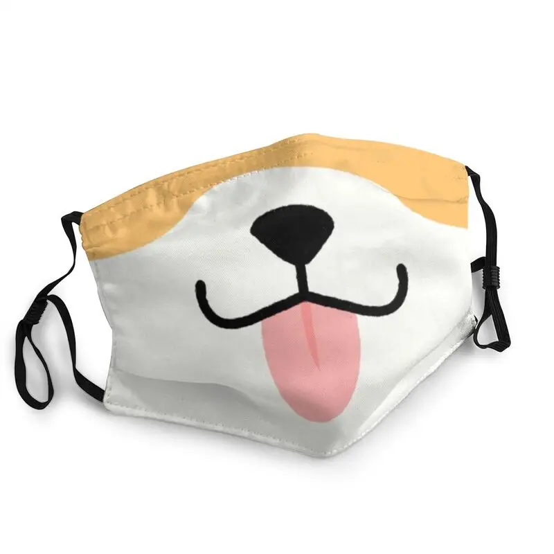 

Corgi Mouth Washable Mouth Face Mask Unisex Adult Shiba Inu Anti Haze Dustproof Protection Cover Respirator Mouth Muffle