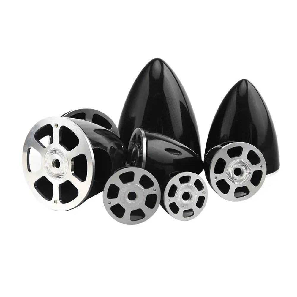 Spinner de fibra de carbono, cono de 2 cuchillas para h&eacute;lice de avi&oacute;n el&eacute;ctrico RC, tama&ntilde;o m&uacute;ltiple de 1,75 "/2"/2,25 "/2,5"/3 "/3,5"/4 ", 1 unidad-0
