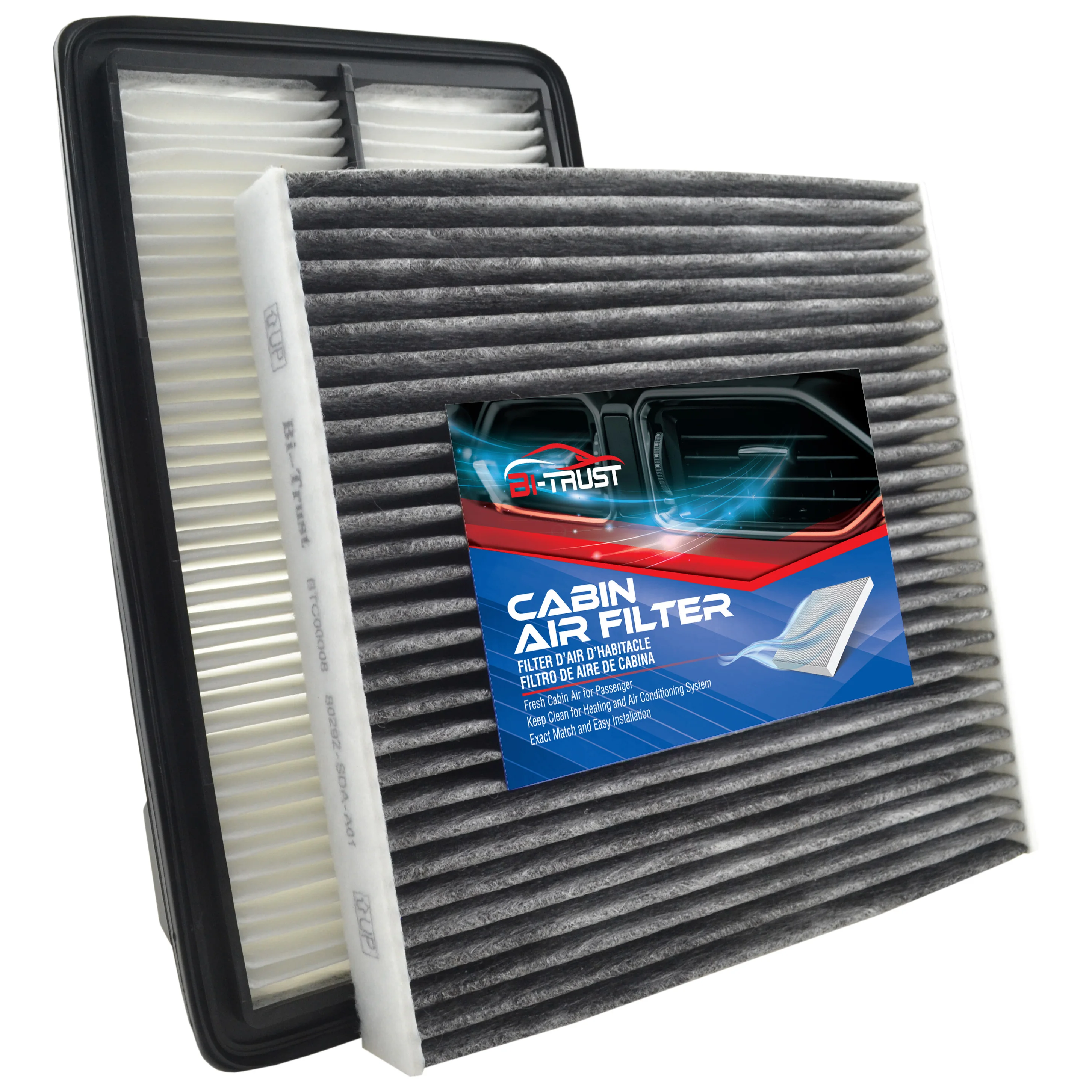 

Bi-Trust Engine Cabin Air Filter for Honda Civic 2.0L 2006-2011/Acura CSX 2.0L 2007-2011 CF10134 80292-SDA-A01