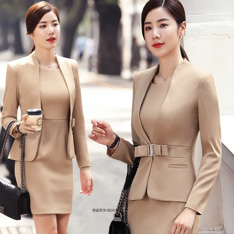 Костюм женский офисный из 2 предметов элегантный пиджак и платье винного черного