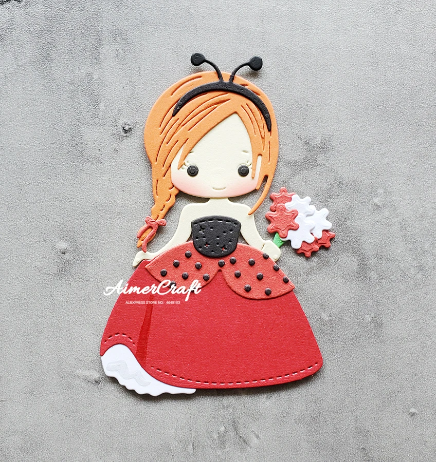 Божья коровка принцесса металлические Вырубные штампы форма нож искусство