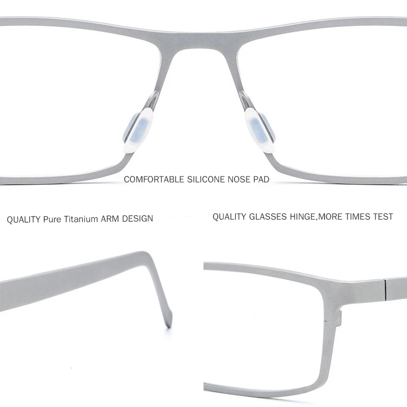 Мужские очки BENZEN из чистого титана для глаз по рецепту квадратные близорукости